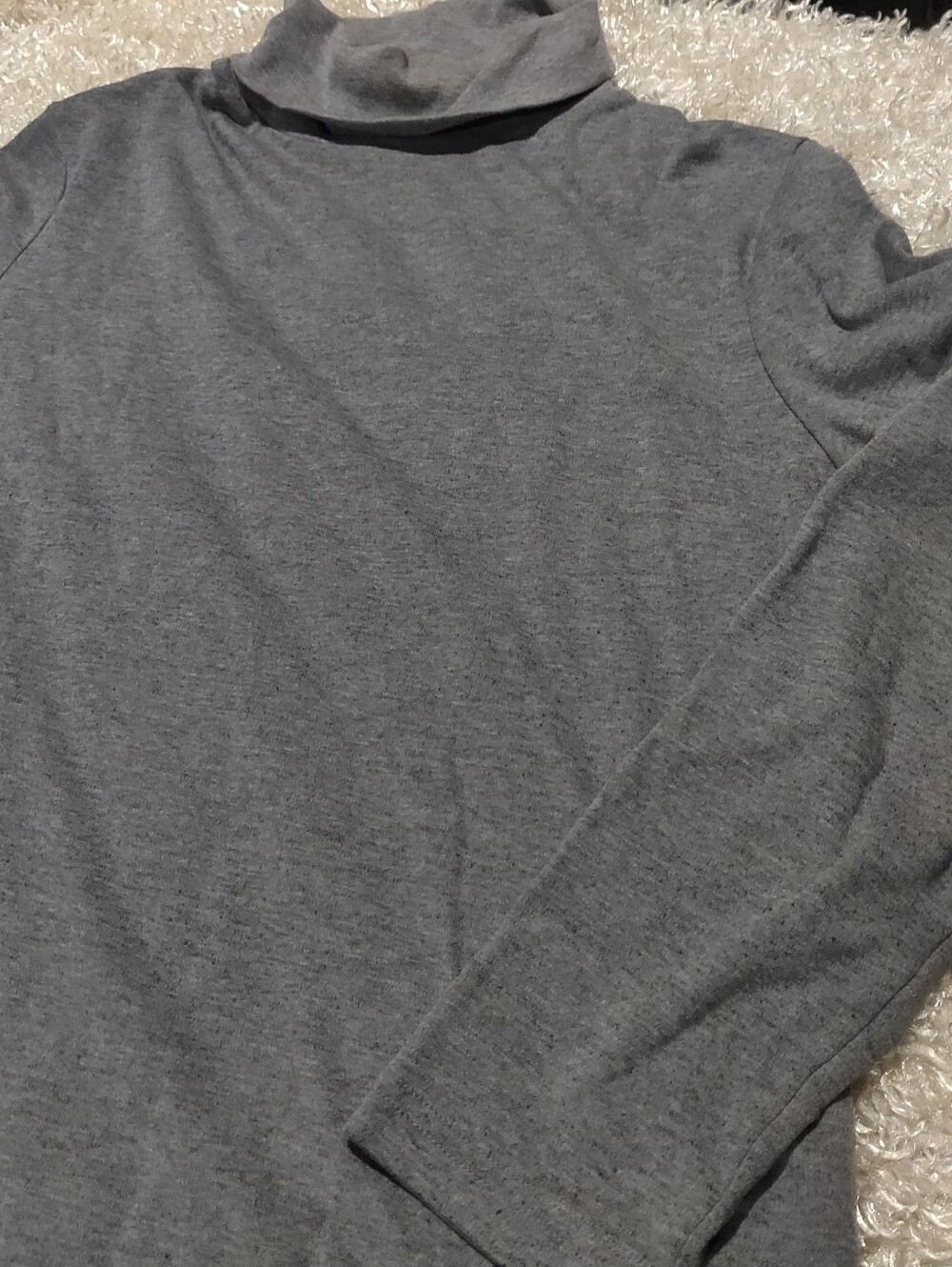 Croft And Barrow Classic Women's Gray Turtleneck Long-Sleeve Shirt Size Large - Picture 3 of 7